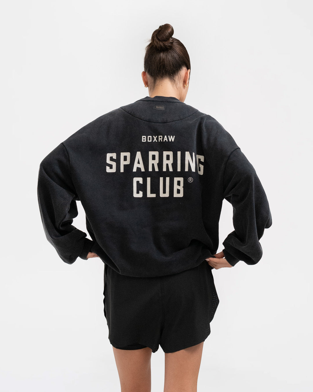 Sparring Club Oversized Sweatshirt - Washed Black