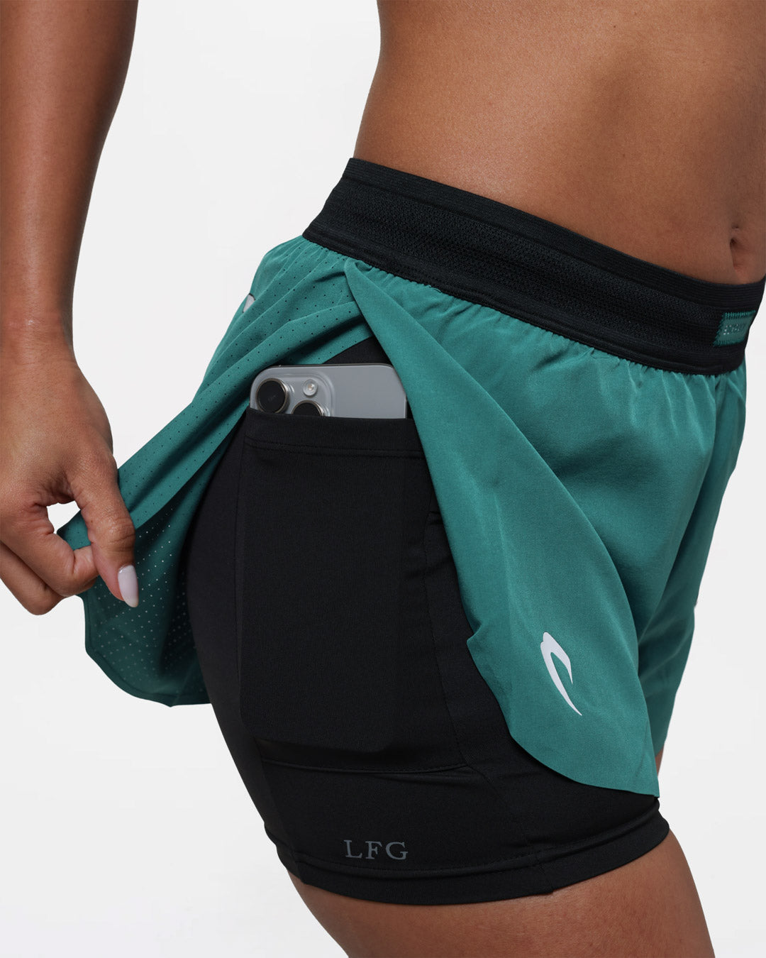Women's Tunero 2-in-1 Shorts - Teal | BOXRAW