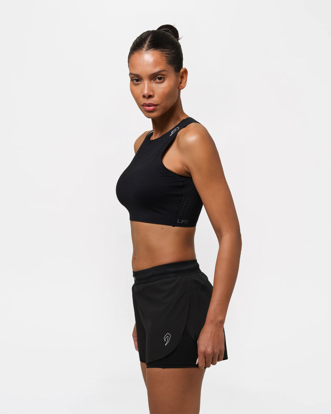 Tunero Racer Sports Bra - Black