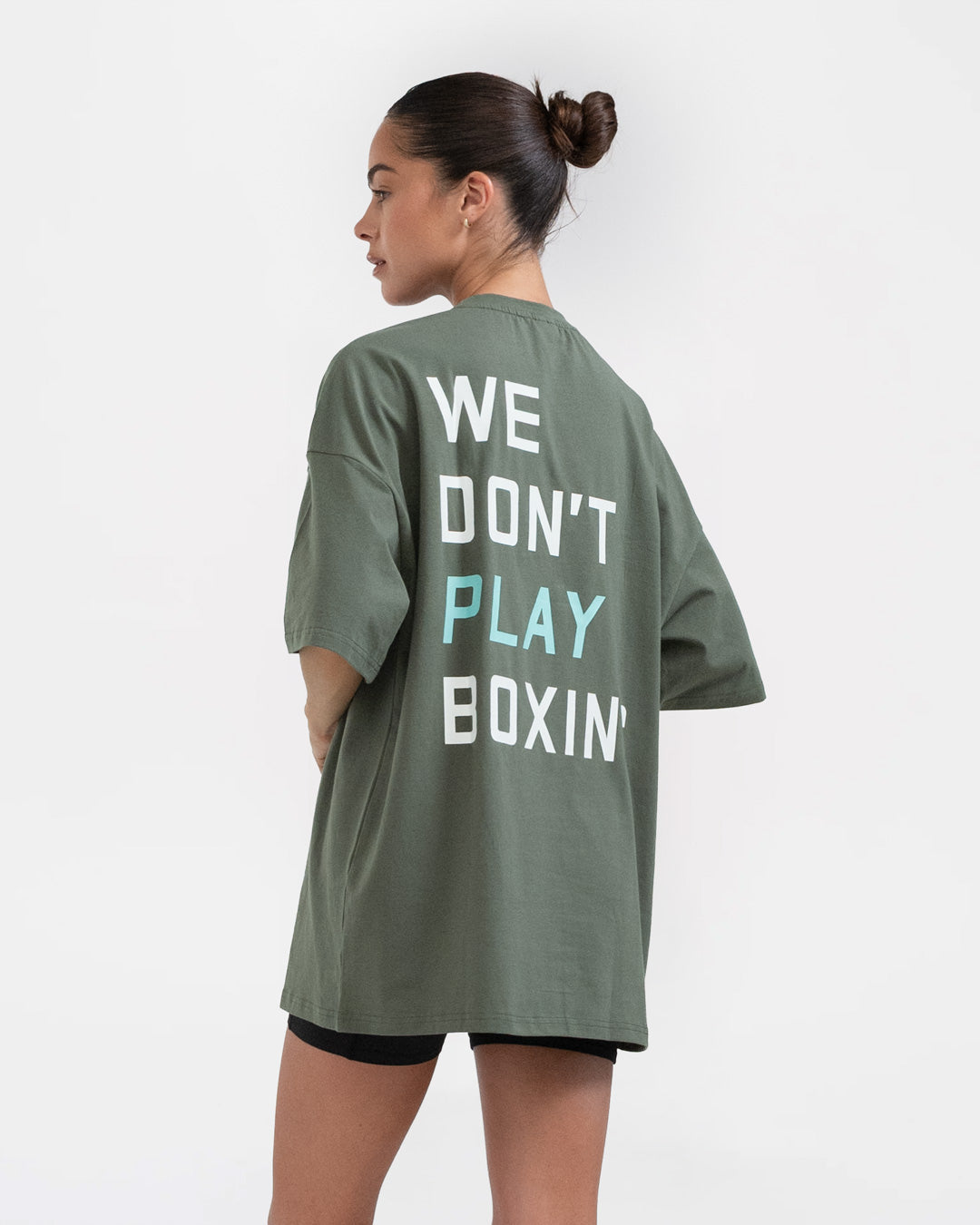 We Don't Play Boxing Oversized T-Shirt - Green