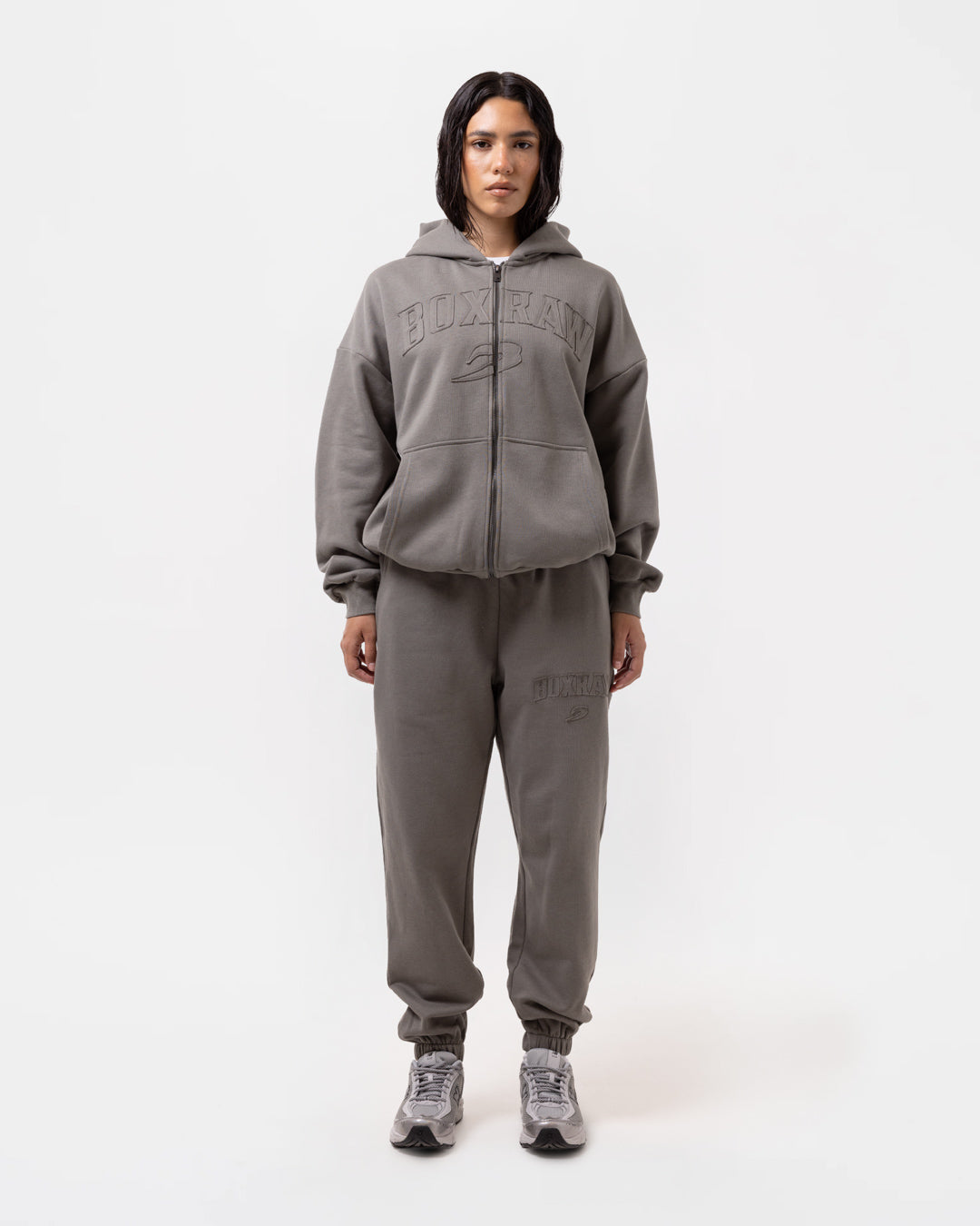 East Street Zip Up Hoodie - Distressed Grey