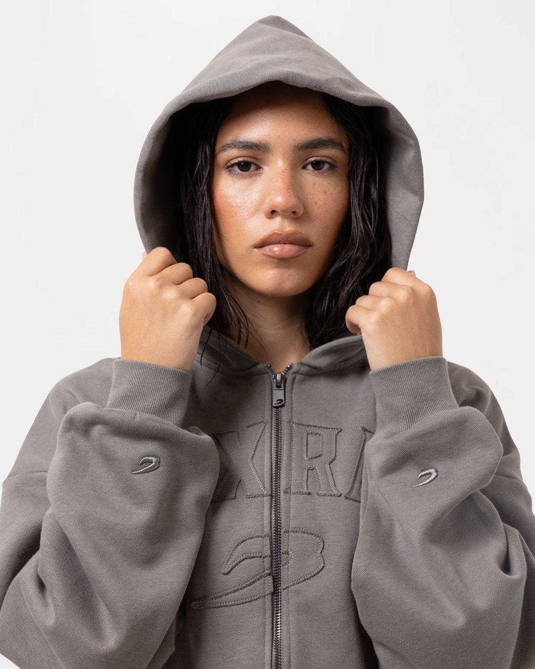 East Street Zip Up Hoodie - Distressed Grey