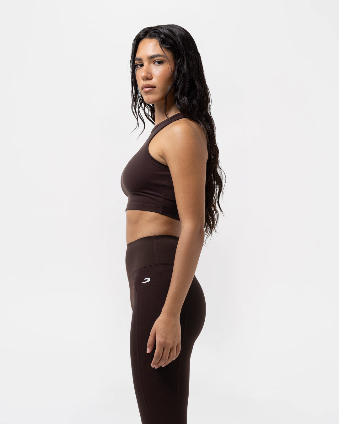 Tammy Racer Crop Top - Brown