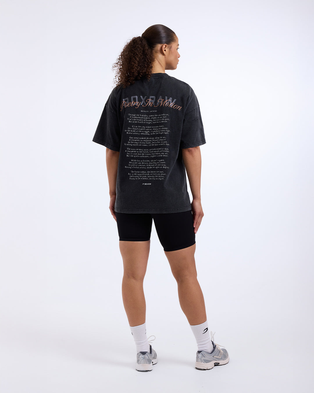 Poetry In Motion Oversized T-Shirt - Washed Black
