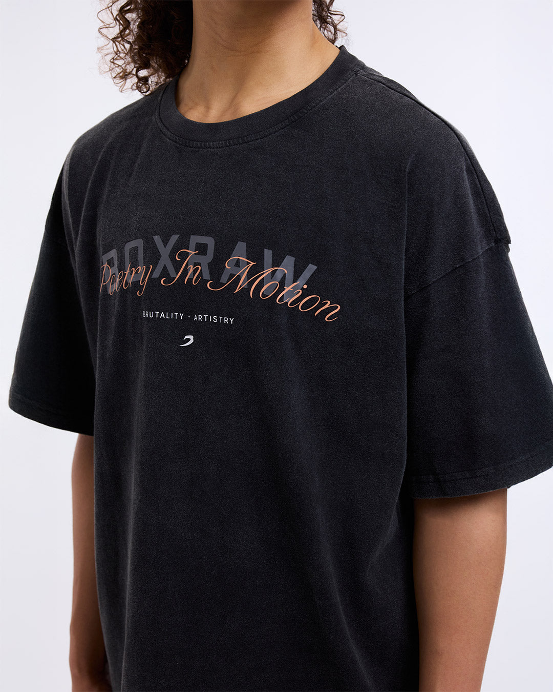 Poetry In Motion Oversized T-Shirt - Washed Black