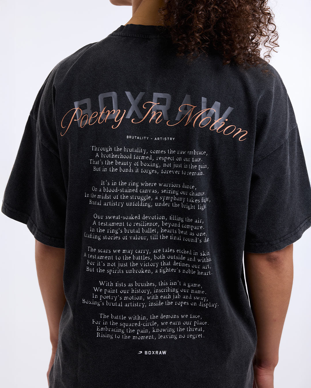 Poetry In Motion Oversized T-Shirt - Washed Black