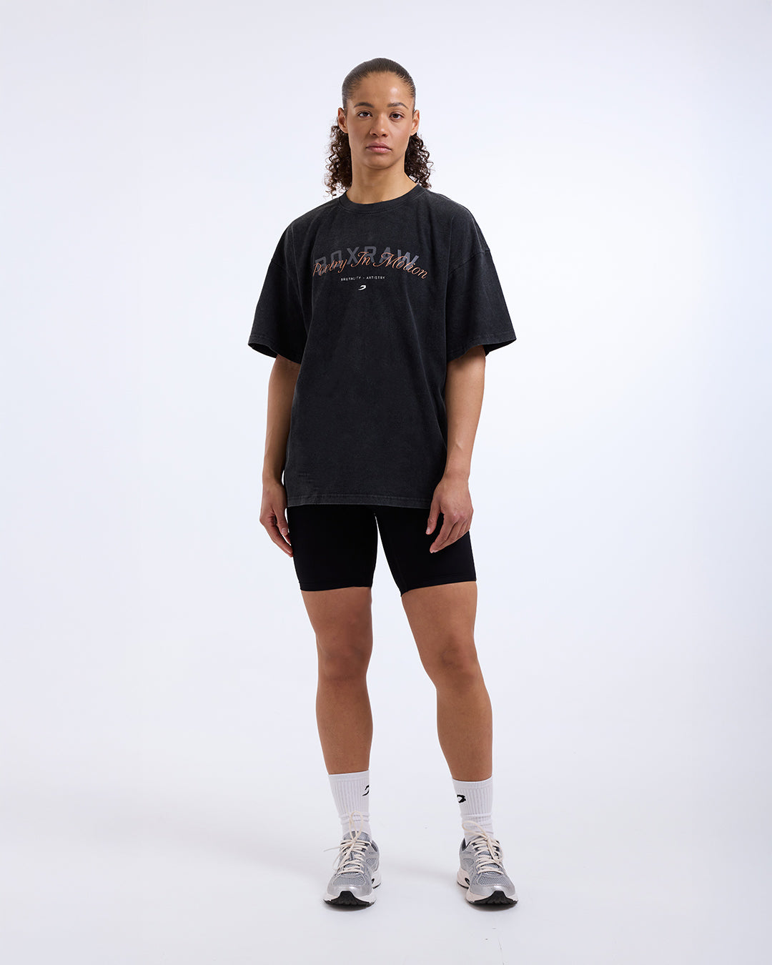 Poetry In Motion Oversized T-Shirt - Washed Black
