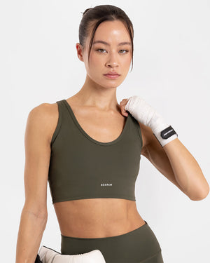Annie Tank Bra - Dark Olive