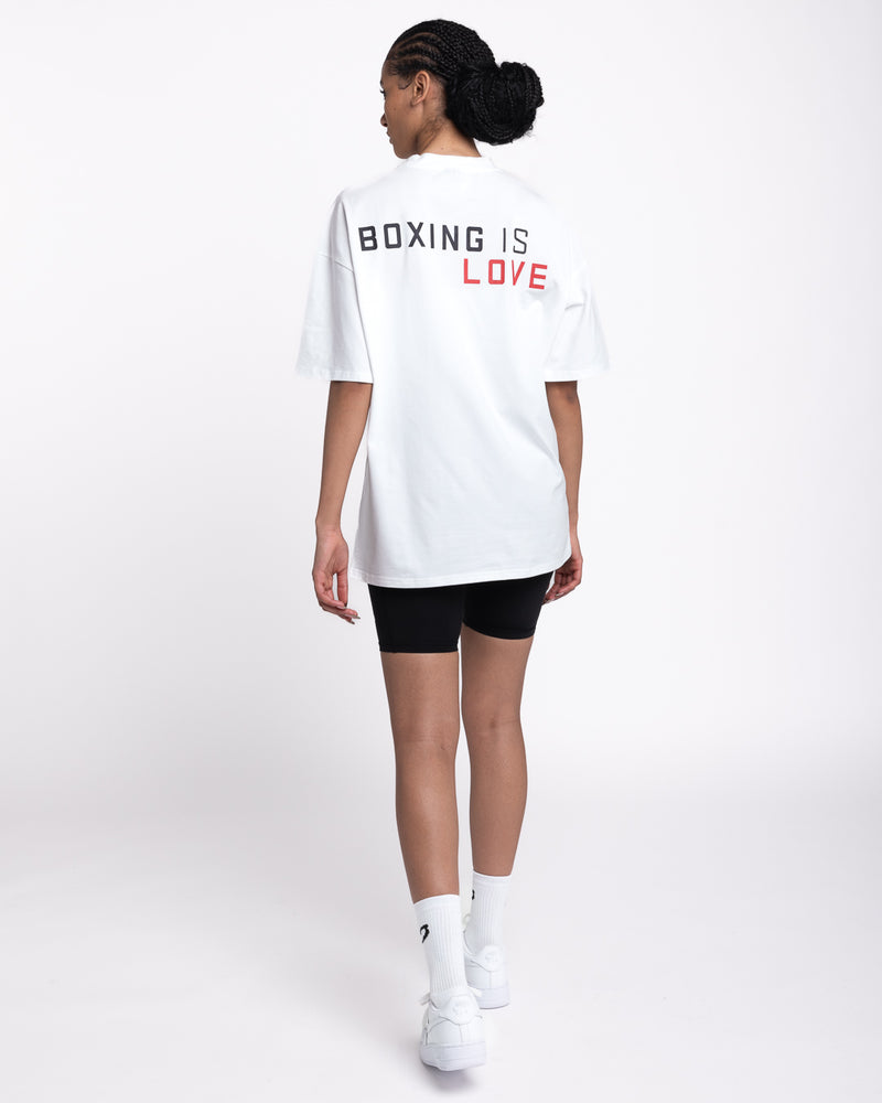 Boxing is Love Oversized T-Shirt - White
