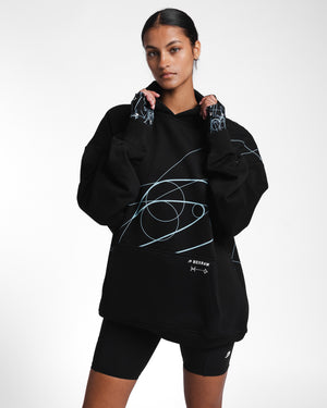 Disciplined Thought/Action Oversized Hoodie - Black