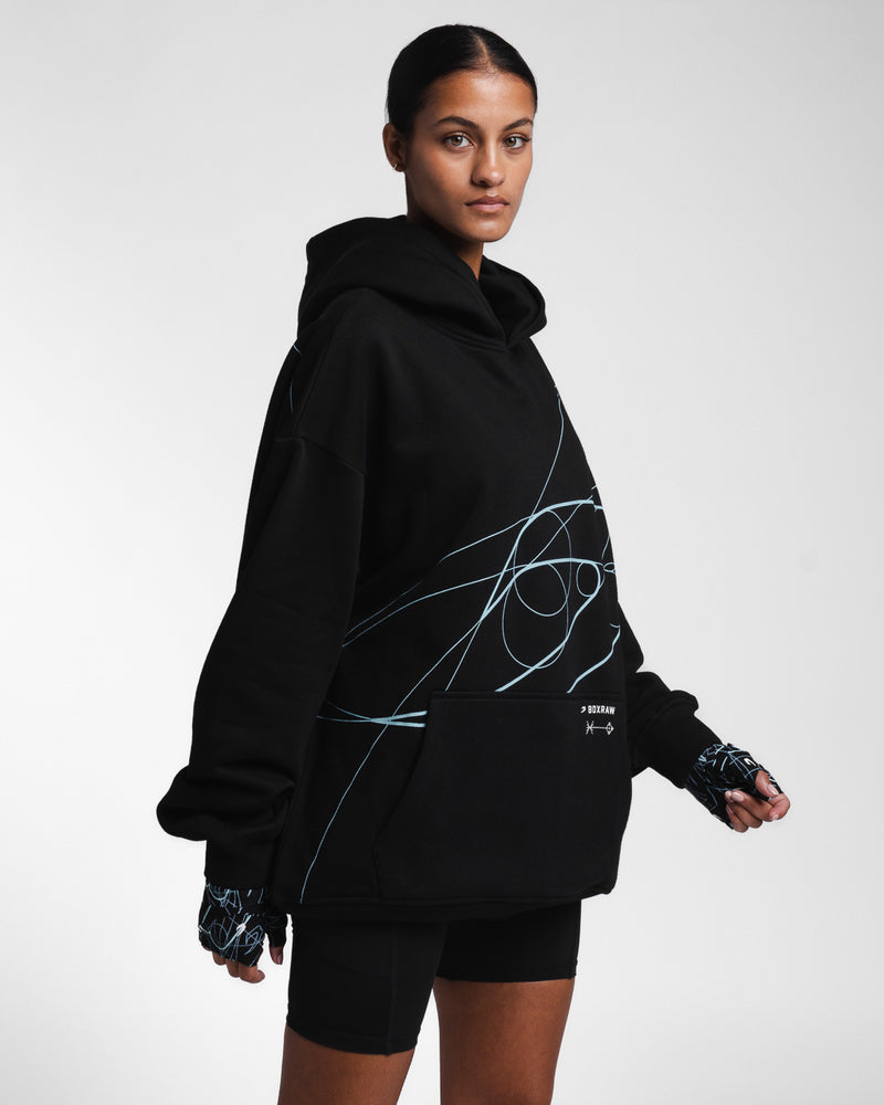 Disciplined Thought/Action Oversized Hoodie - Black