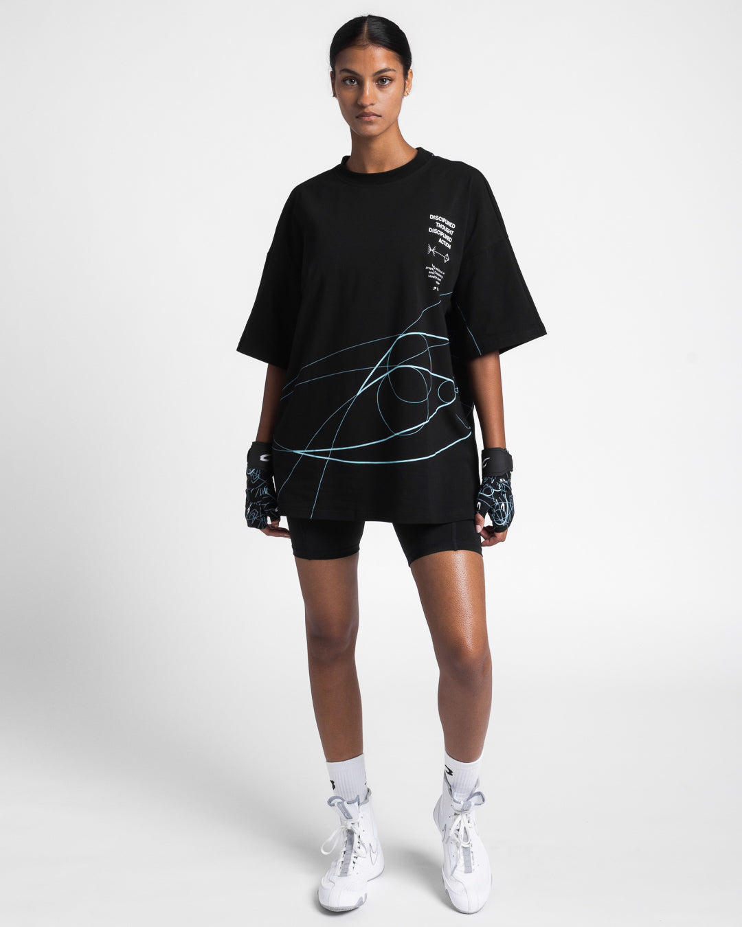 Disciplined Thought/Action Oversized T-Shirt - Black