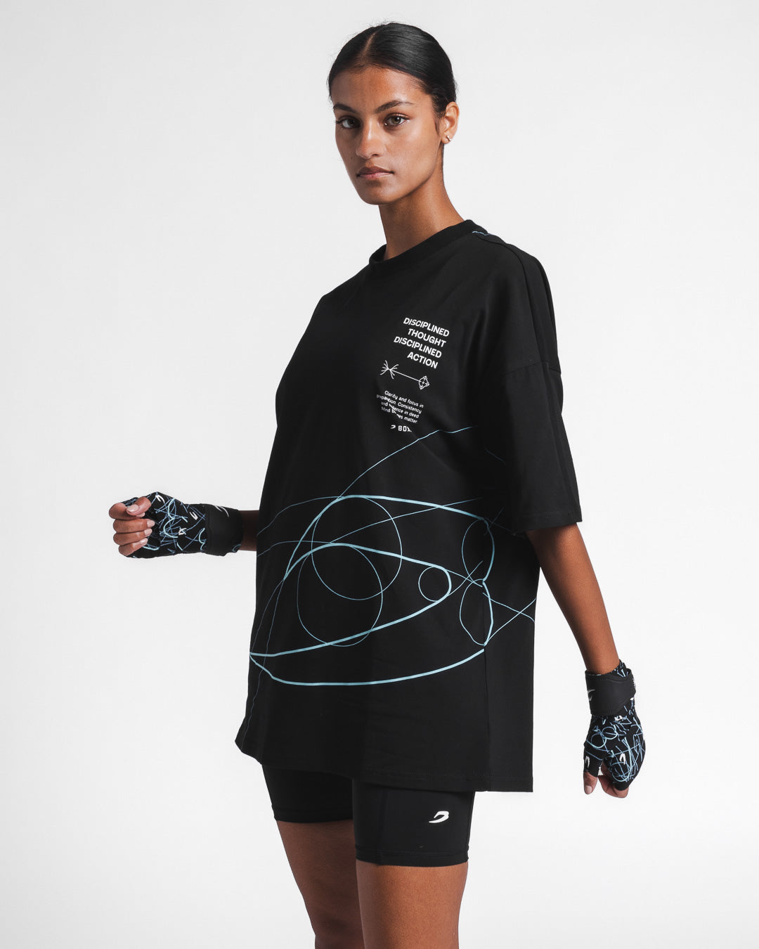 Disciplined Thought/Action Oversized T-Shirt - Black