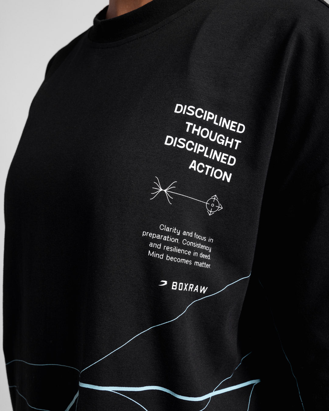 Disciplined Thought/Action Oversized T-Shirt - Black