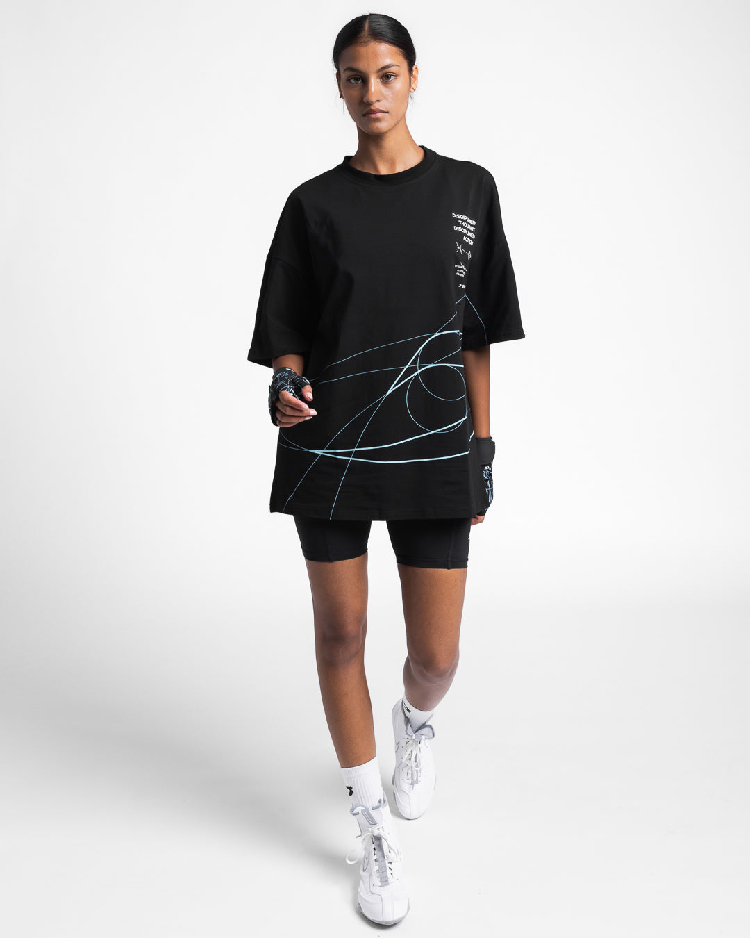 Disciplined Thought/Action Oversized T-Shirt - Black