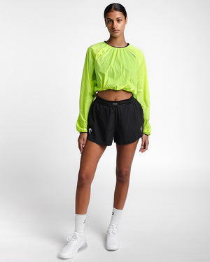 Genaro Cropped Windbreaker Crew - Neon Yellow