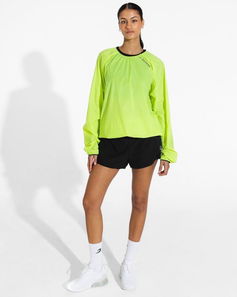 Genaro Oversized Windbreaker Crew - Neon Yellow