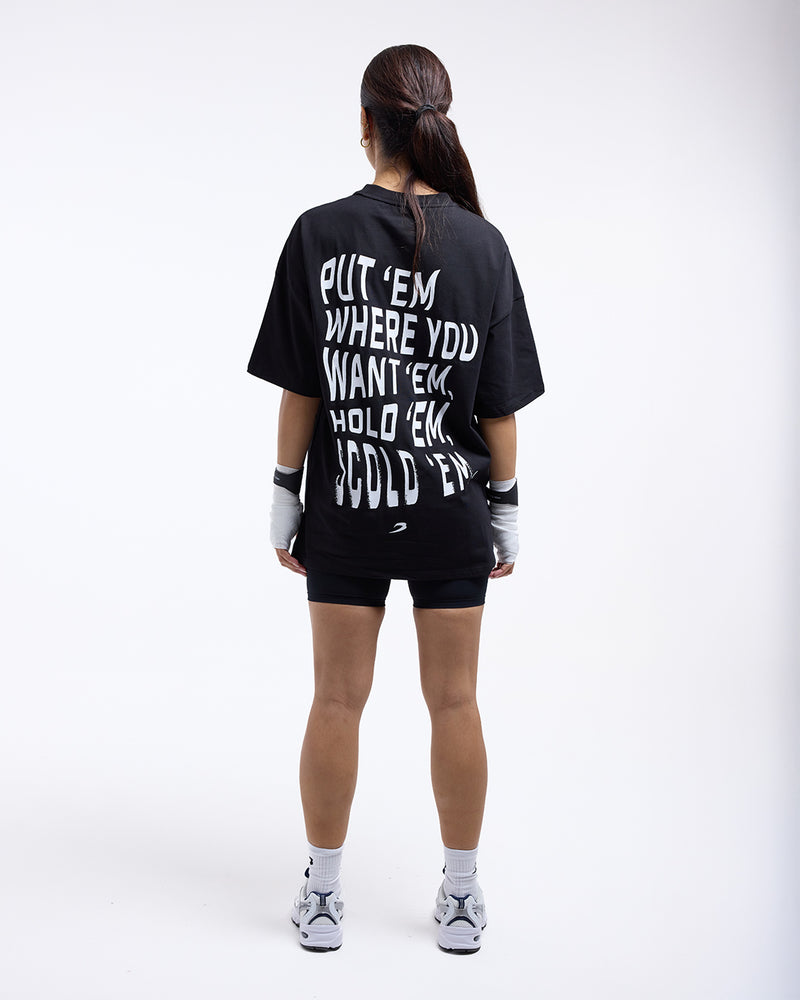 Hold 'Em Scold 'Em Oversized T-Shirt - Black