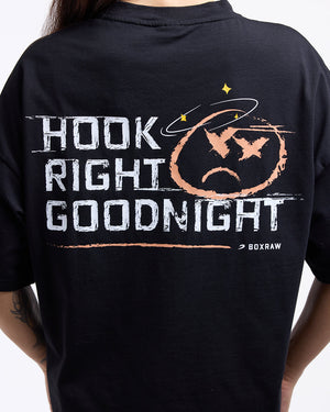 Hook Right Goodnight Oversized T-Shirt - Black