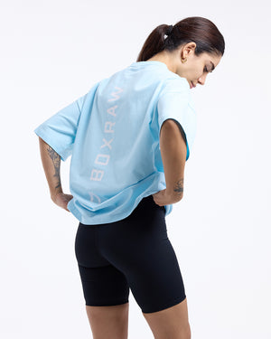 Lineal Oversized T-Shirt - Baby Blue