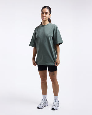 Lineal Oversized T-Shirt - Green