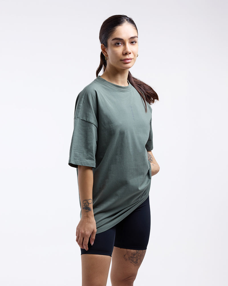 Lineal Oversized T-Shirt - Green