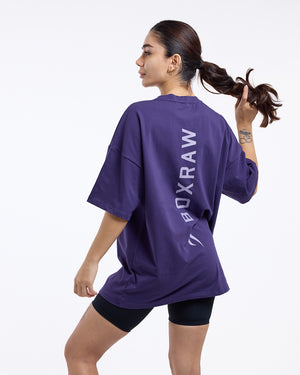 Lineal Oversized T-Shirt - Purple