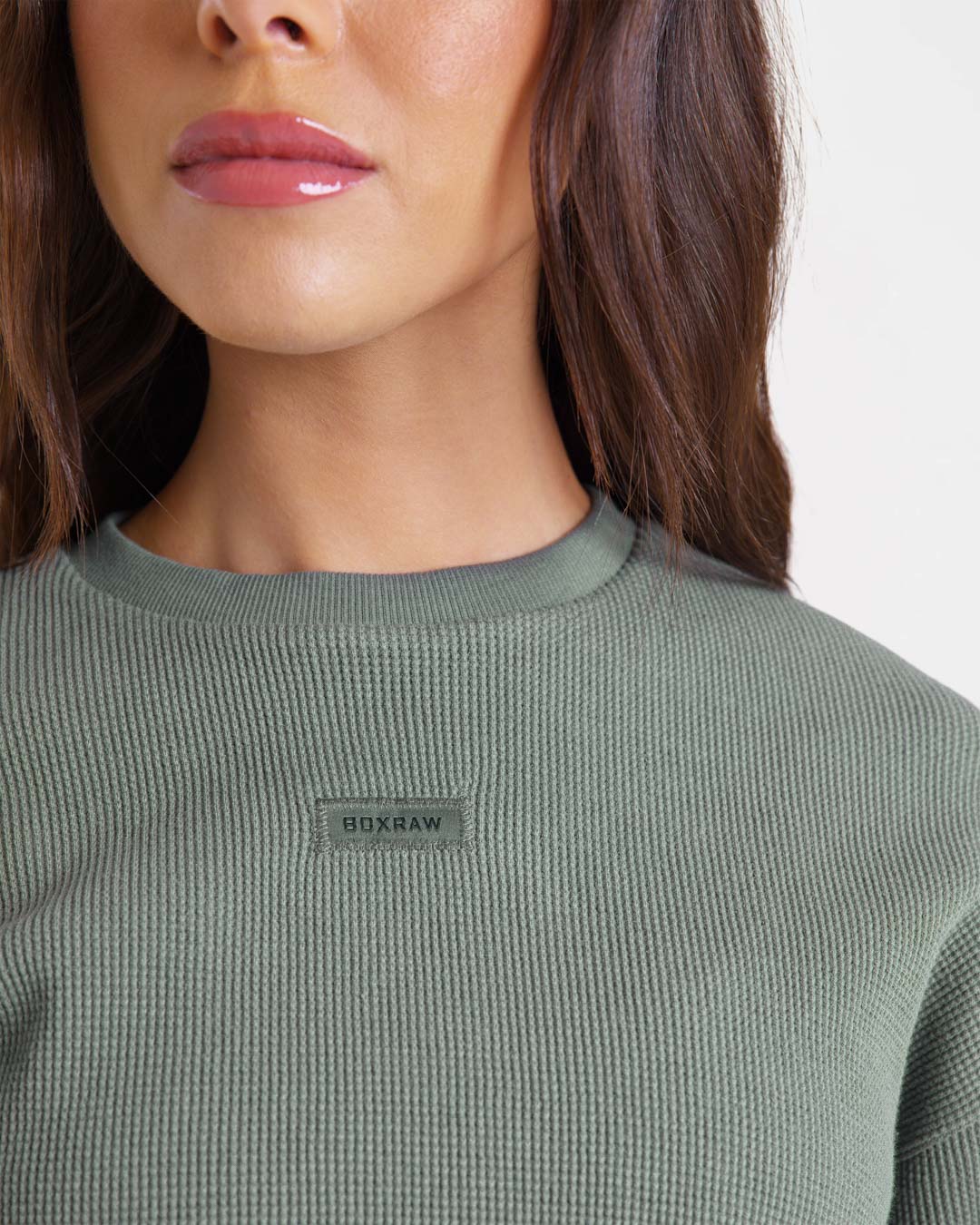 Shirley Waffle Oversized T-Shirt - Green