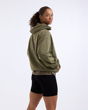 Sparring Club Oversized Hoodie - Washed Olive