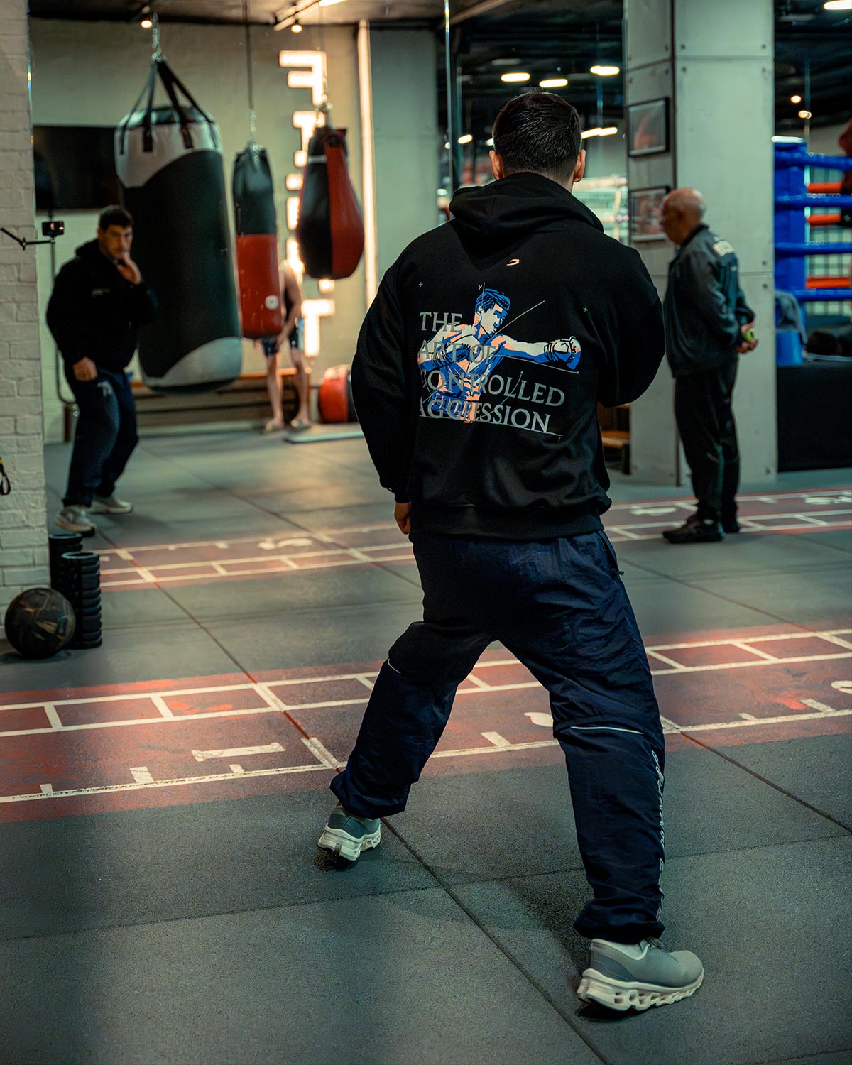 Bivol x BOXRAW Controlled Aggression Oversized Hoodie - Black