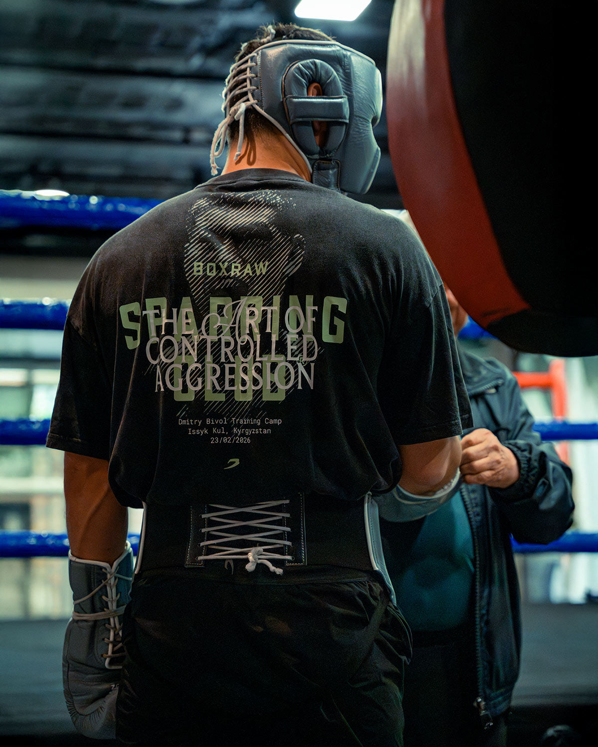 SPARRING CLUB OVERSIZED T-SHIRT ボクシング Bivol x Sparring Club Oversized T-Shirt - Washed Black | BOXRAW