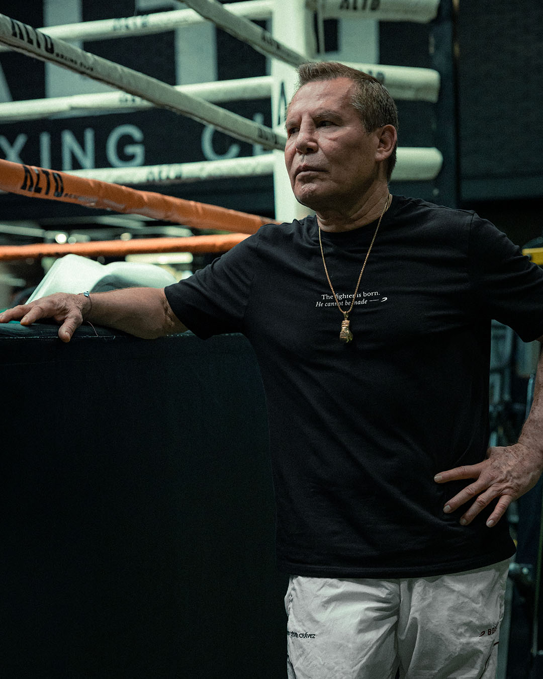 Chávez x BOXRAW Fighters Are Born T-Shirt - Black