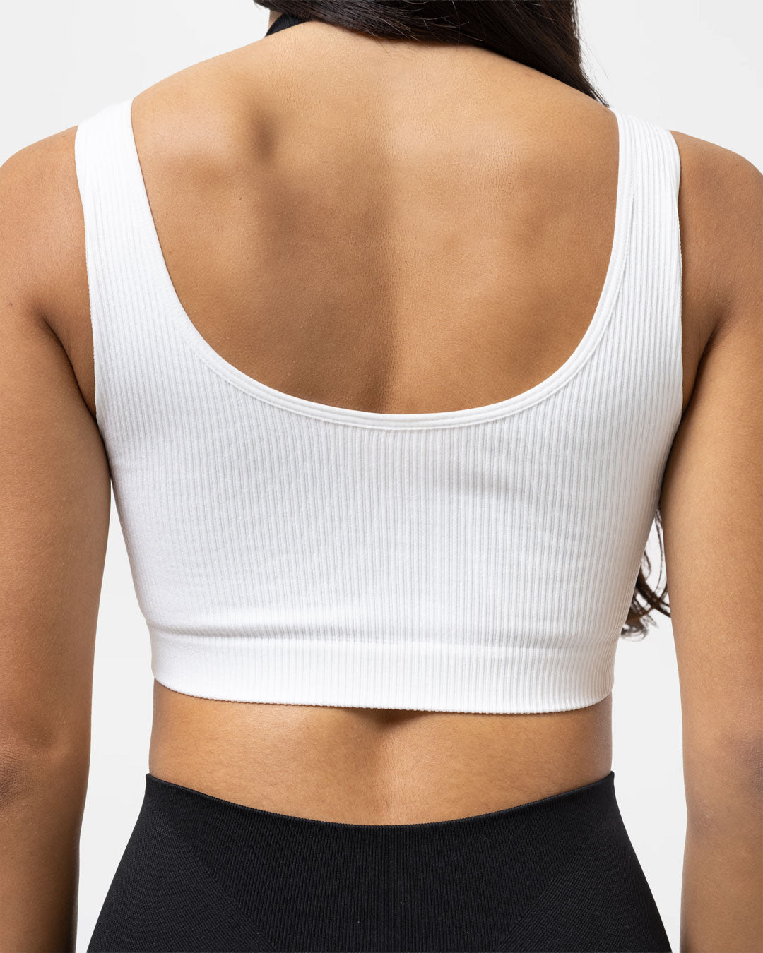 Giselle Seamless Double Layer Sports Bra - White/Black