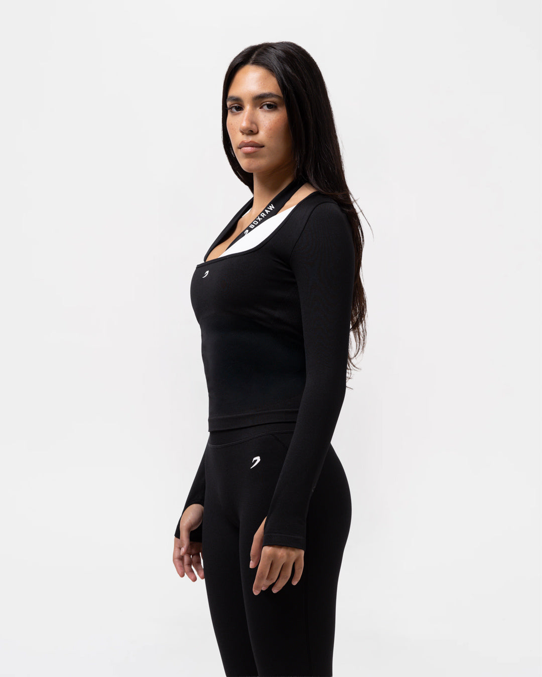 Giselle Seamless Long Sleeve T-Shirt - Black