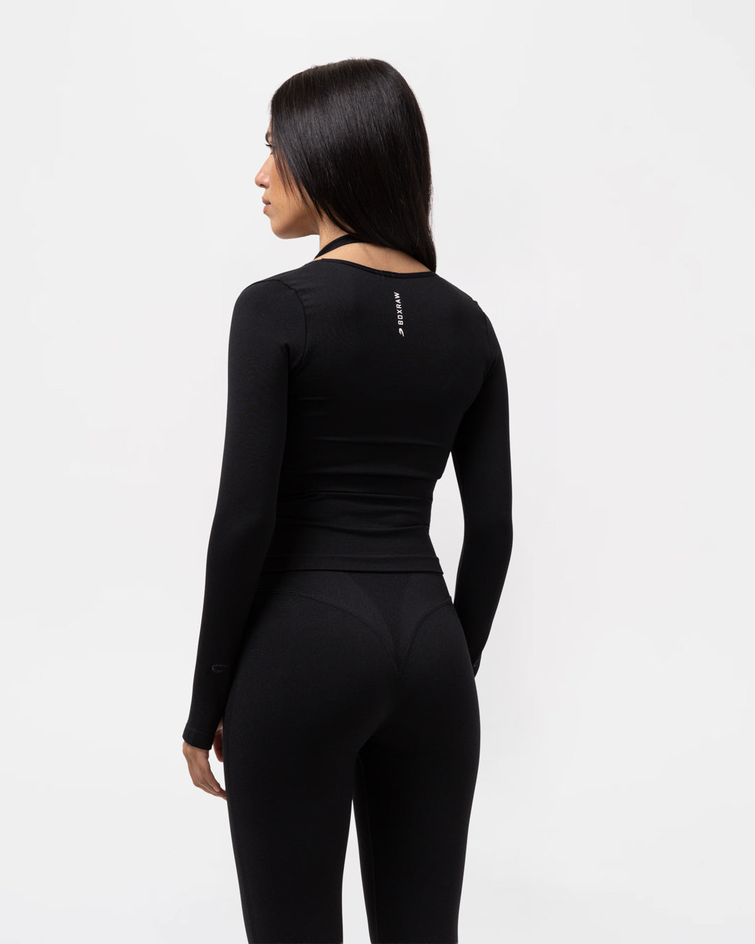 Giselle Seamless Long Sleeve T-Shirt - Black