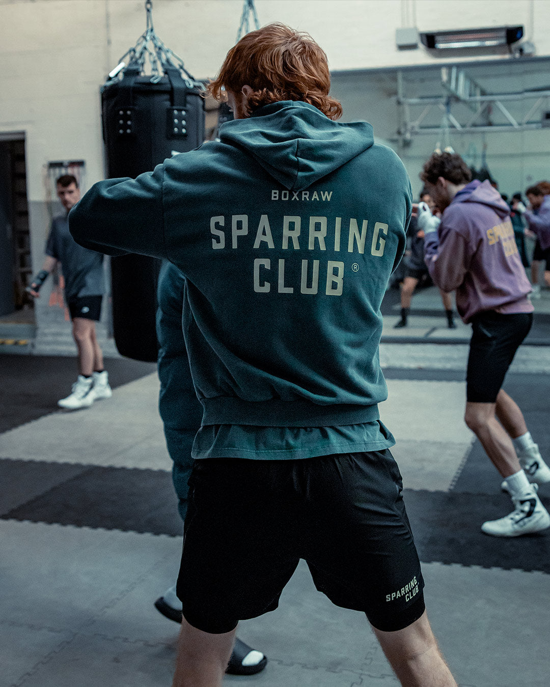 Sparring Club Oversized Hoodie - Washed Teal