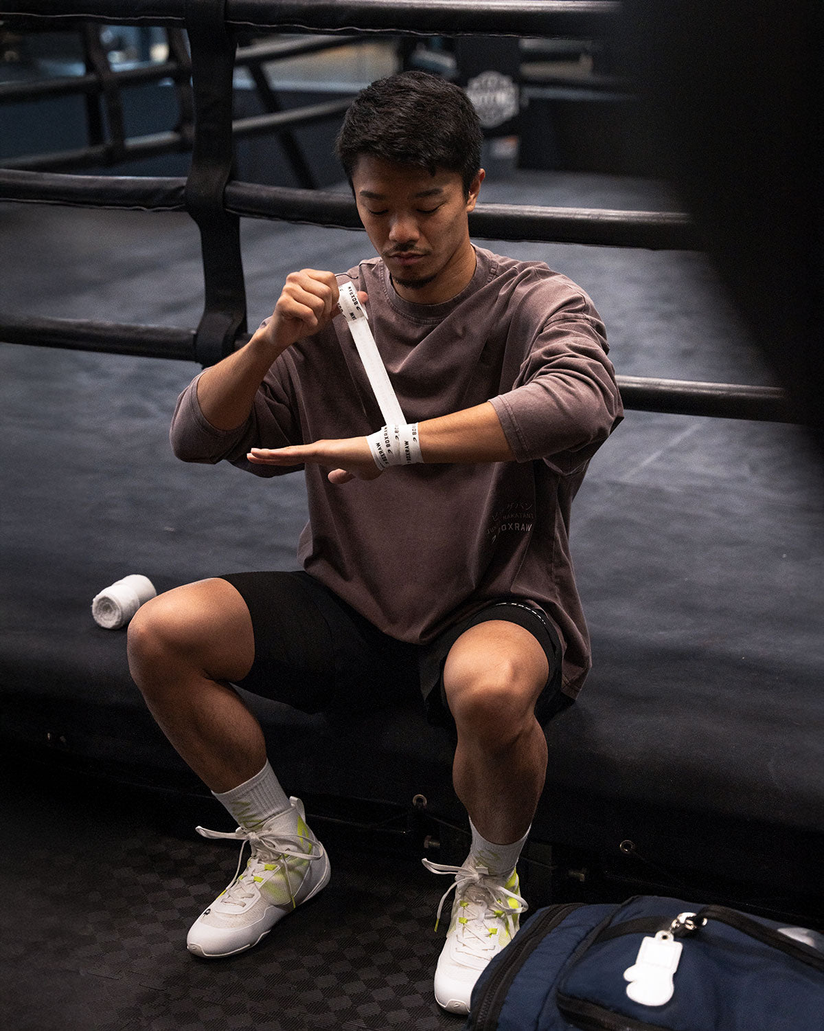 Nakatani x Sparring Club Long Sleeve T-Shirt - Washed Brown