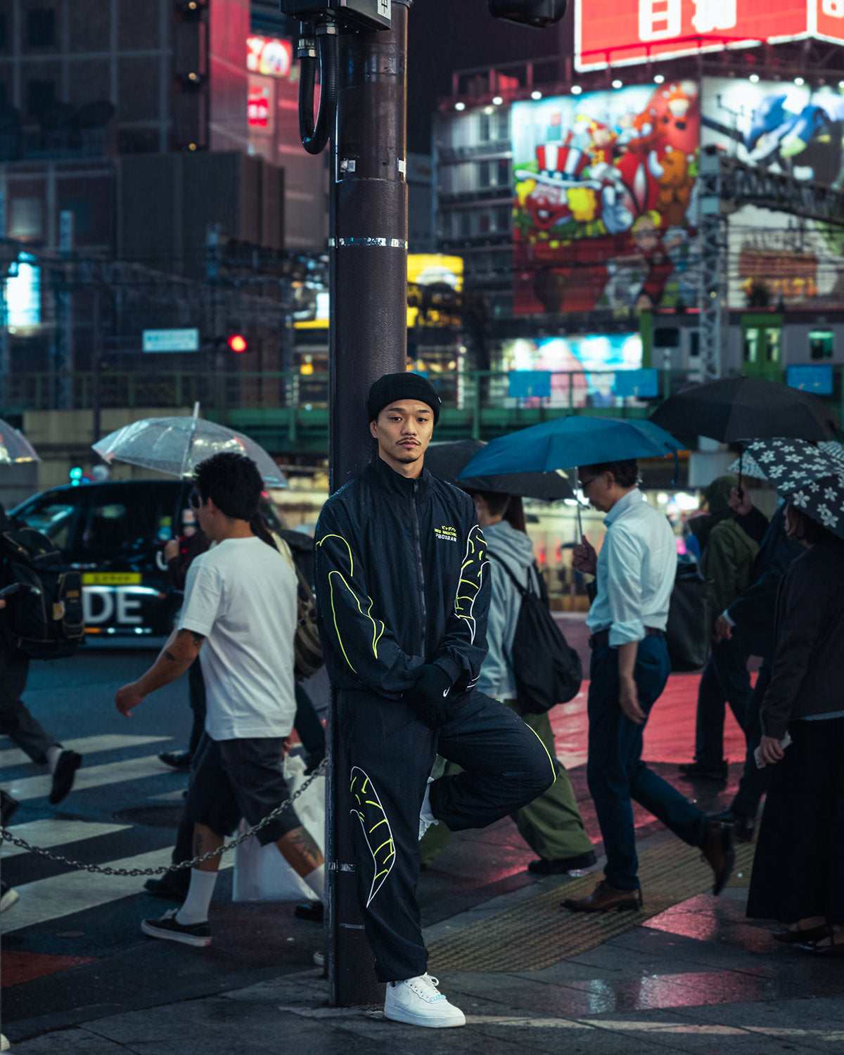 Nakatani x BOXRAW Track Jacket - Black/Yellow | BOXRAW