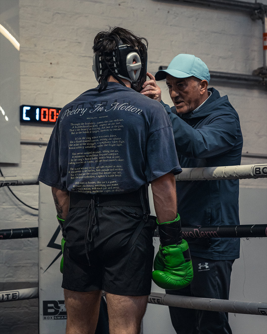 Poetry In Motion Oversized T-Shirt - Washed Navy