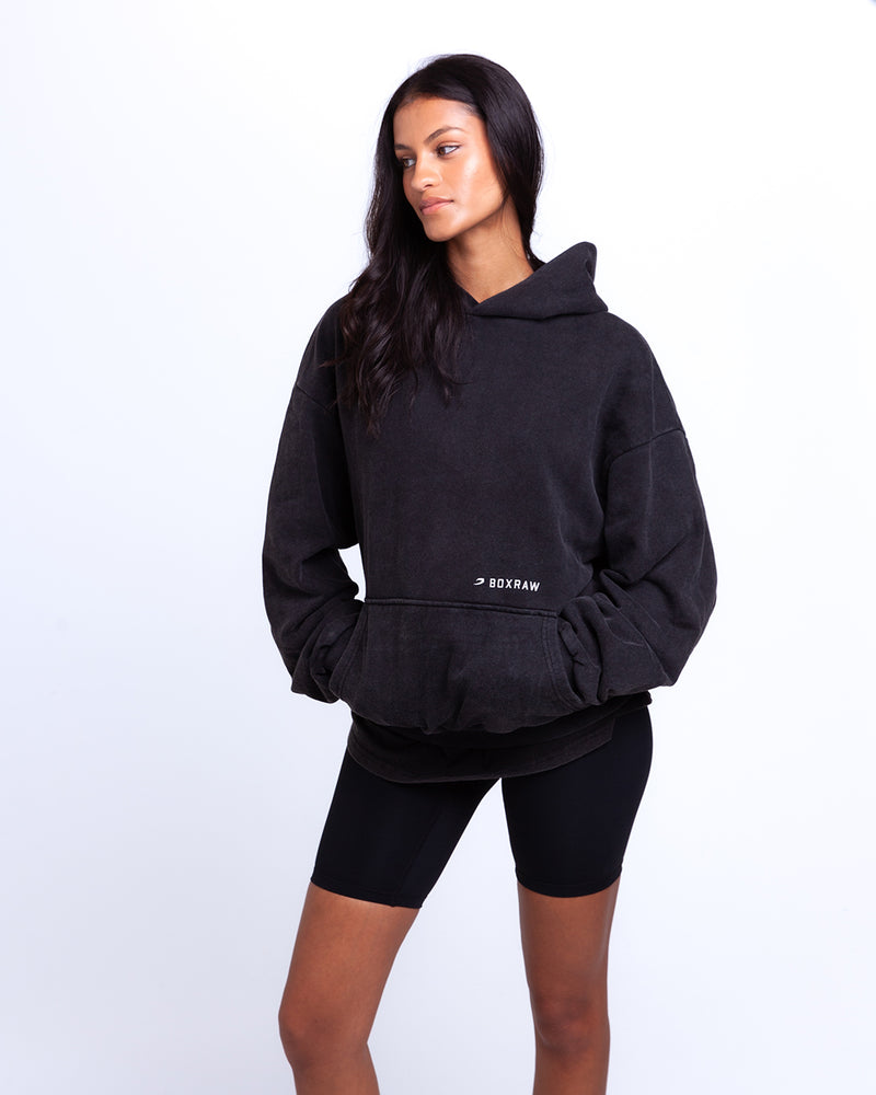 Sparring Club Oversized Hoodie - Washed Black