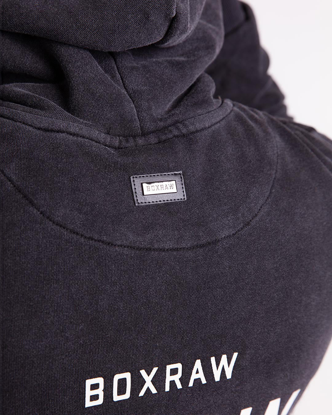 Men's Sparring Club Oversized Hoodie - Washed Black | BOXRAW
