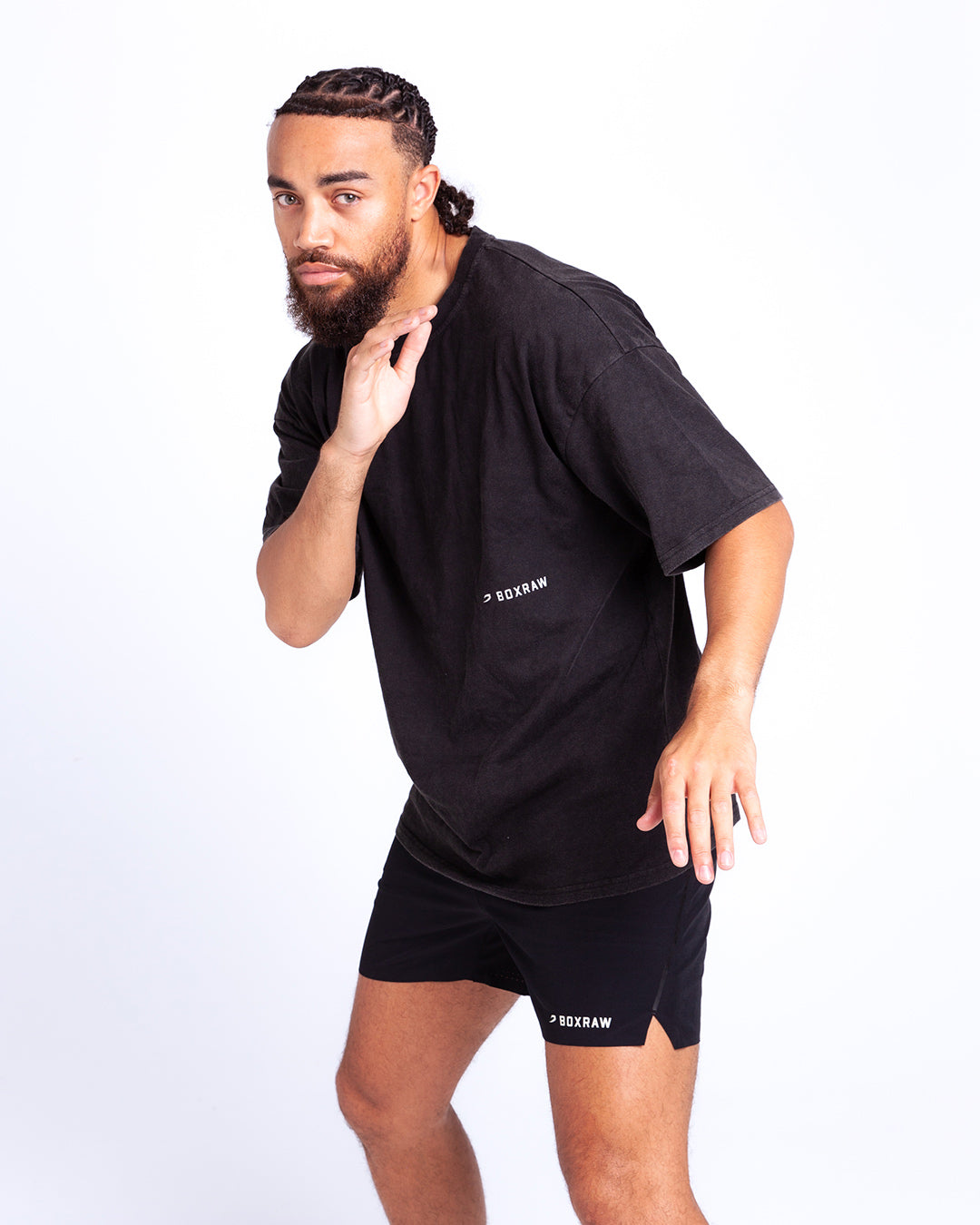 Men's Sparring Club Oversized T-Shirt - Washed Black | BOXRAW