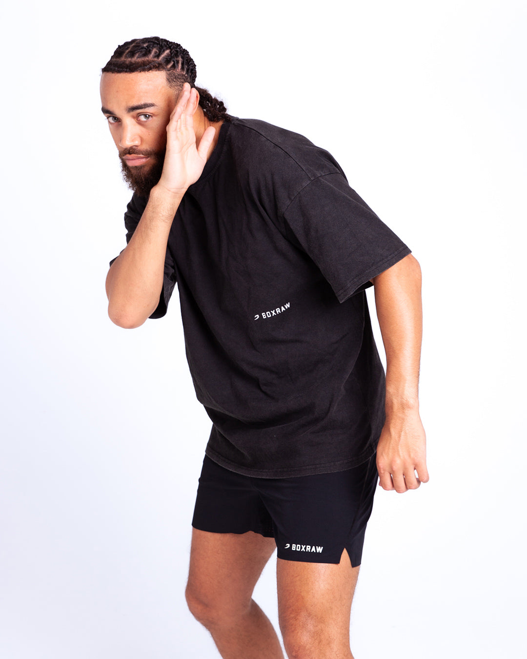 Men's Sparring Club Oversized T-Shirt - Washed Black | BOXRAW