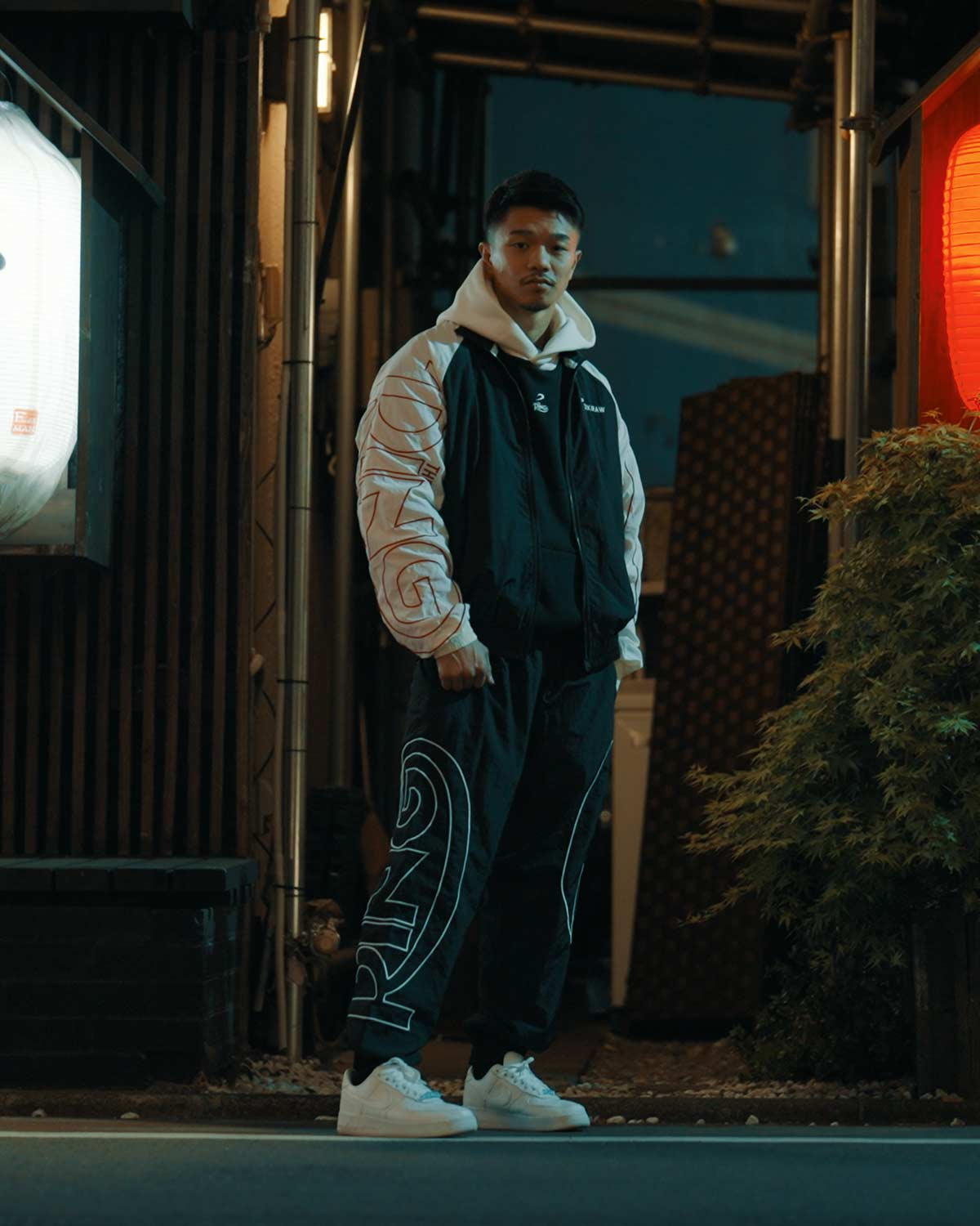 Ring x BOXRAW Track Jacket - Black/Beige | BOXRAW