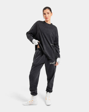 Sparring Club Long Sleeve T-Shirt - Washed Black