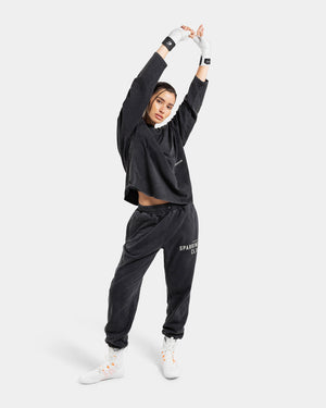 Sparring Club Long Sleeve T-Shirt - Washed Black