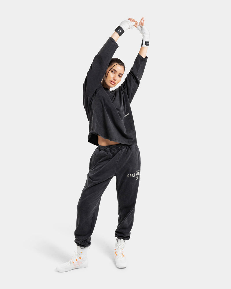Sparring Club Long Sleeve T-Shirt - Washed Black