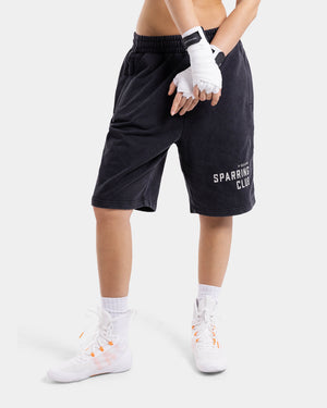 Sparring Club Sweat Shorts - Washed Black