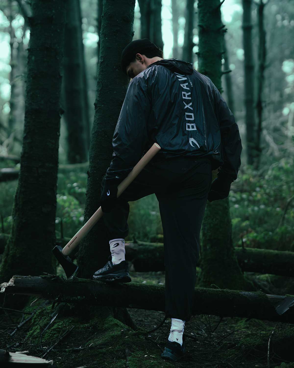 Genaro Zip Up Windbreaker - Black | BOXRAW