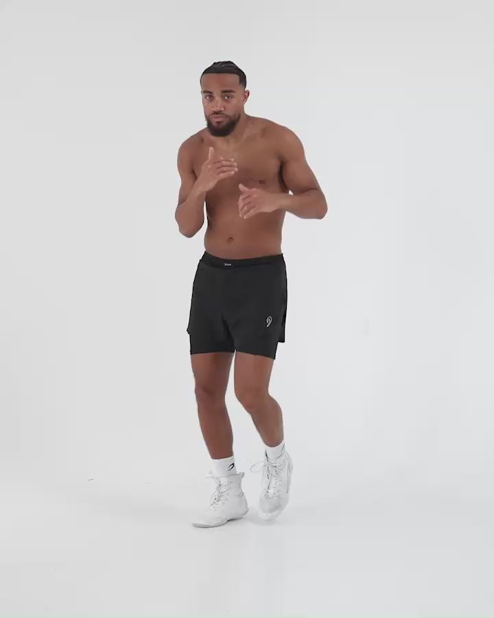 Tunero 2-in-1 Shorts - Black | BOXRAW